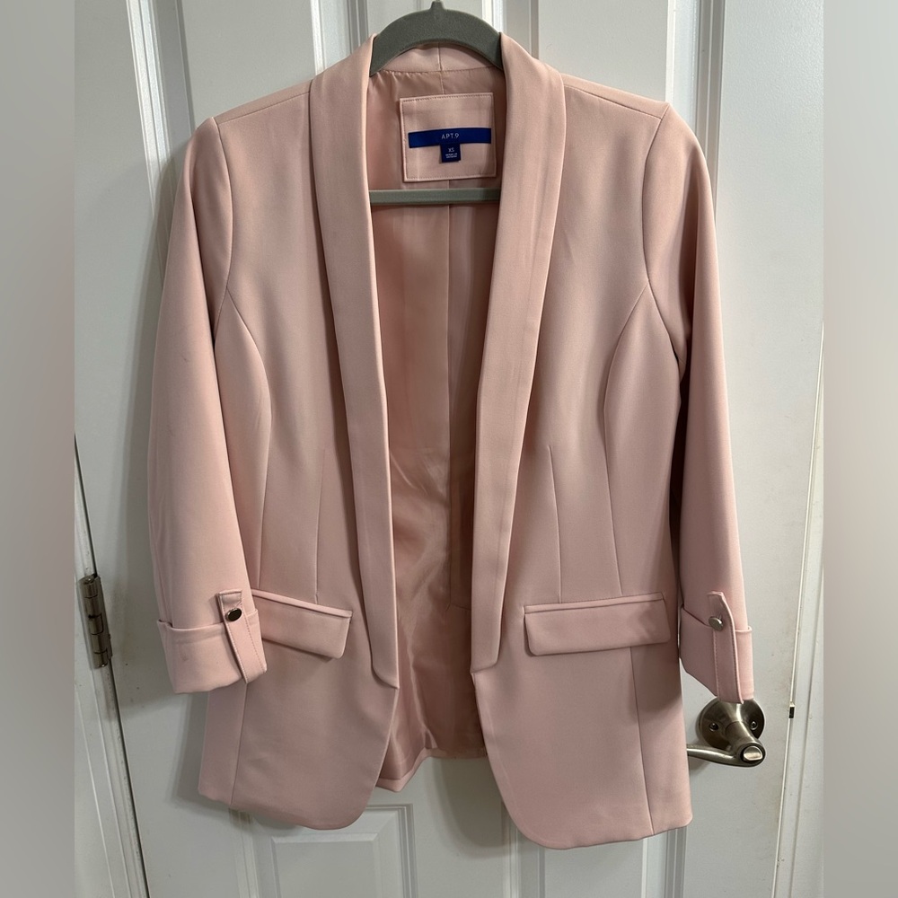 Apt. 9 Women's Blush Pink Suit Jacket